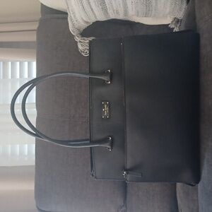 Kate Spade Black Leather Laptop Bag